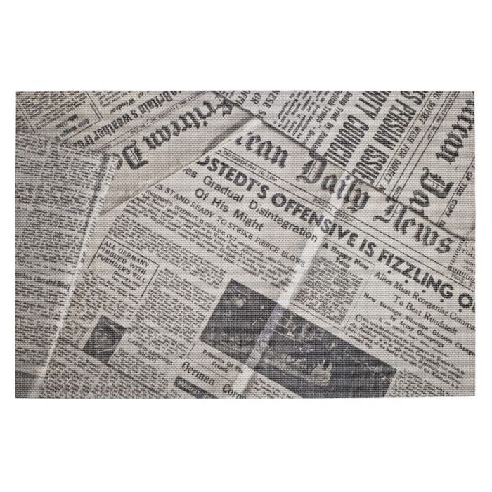 Table mats Newspaper 30x45cm PP, 12 pieces