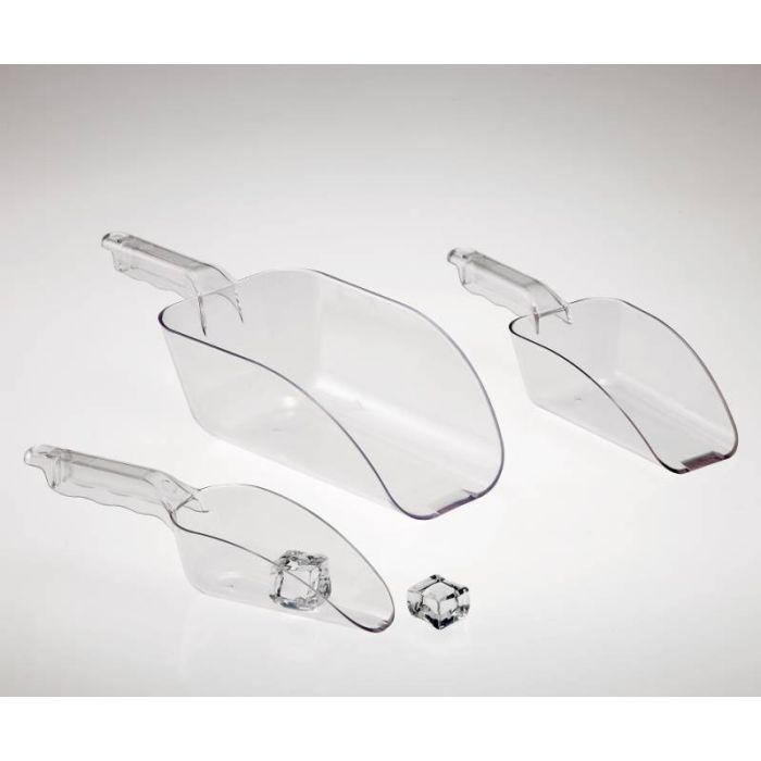 Łyżka miarka do lodu transparentna 26x8.5xh.4cm