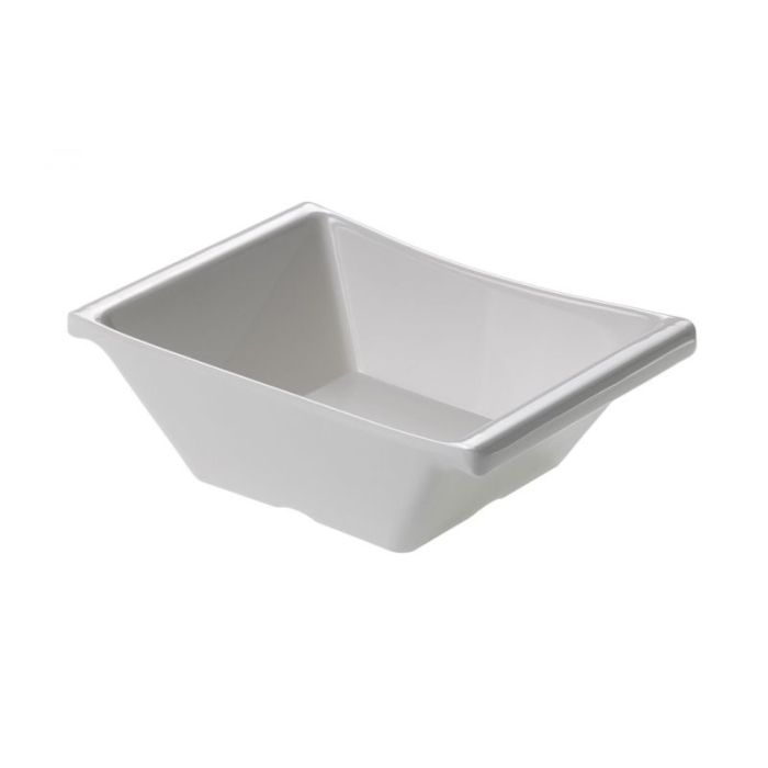 Rectangular bowl 15.5x11x5 cm white
