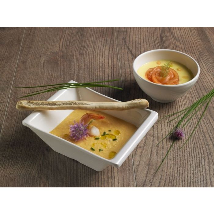 Rectangular bowl 15.5x11x5 cm white