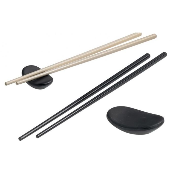 Podstawka pod pałeczki sushi z melaminy czarna 5 cm 10 szt.