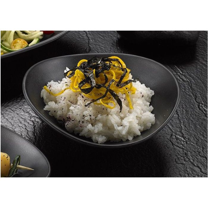 Oval bowl 18x15x5.5cm black melamine