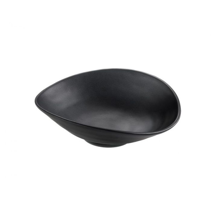 Oval bowl 18x15x5.5cm black melamine