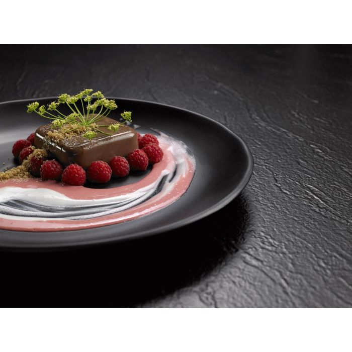Round stone-like plate 28cm