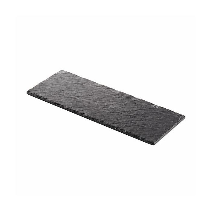 Taca łupkopodobna prostokątna 40x15cm czarna, melamina, 1szt. (k/12)