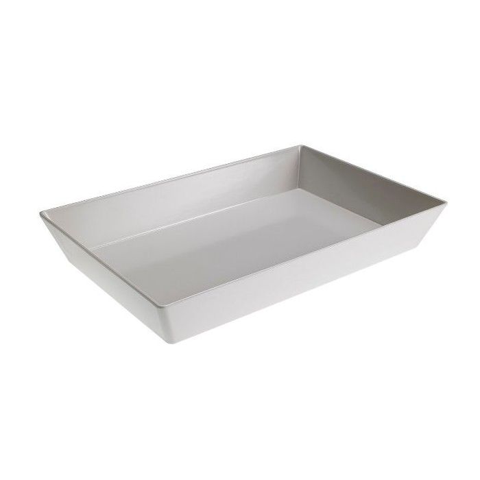 Rectangular tray Le Perle white high melamine 45x30x7.5cm
