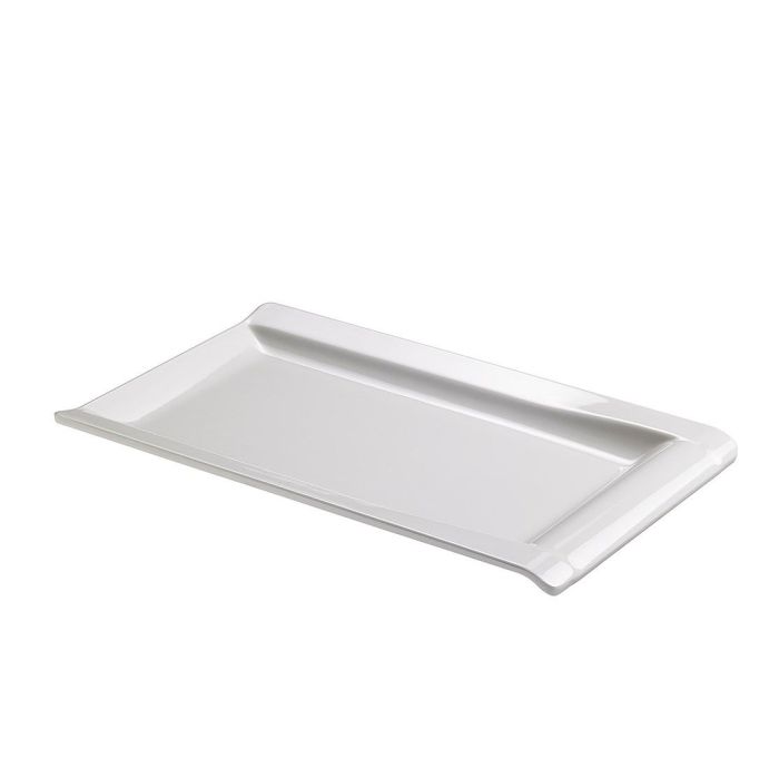 Taca prostokątna Le Perle biała melamina 38x23x3cm