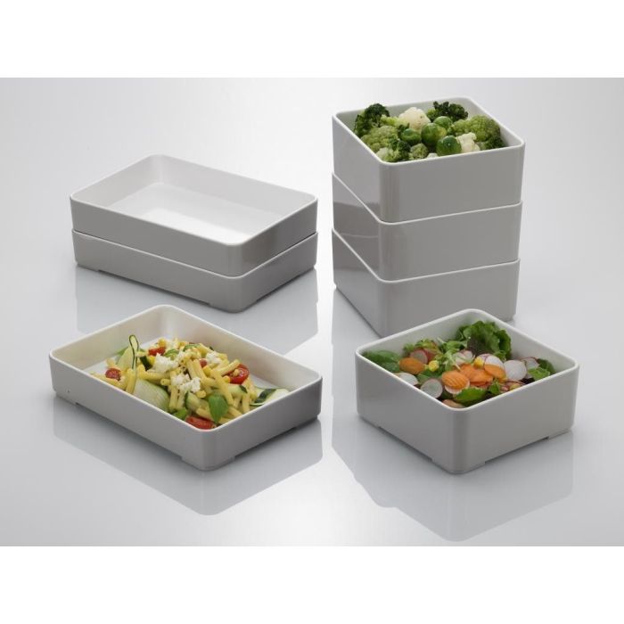 Rectangular tray gray-white 22x15x3,5cm melamine