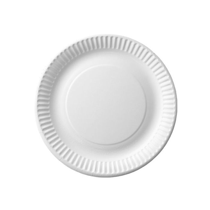 Talerz papierowy biały TnG 18cm gramatura 230g, cena za 100 sztuk
