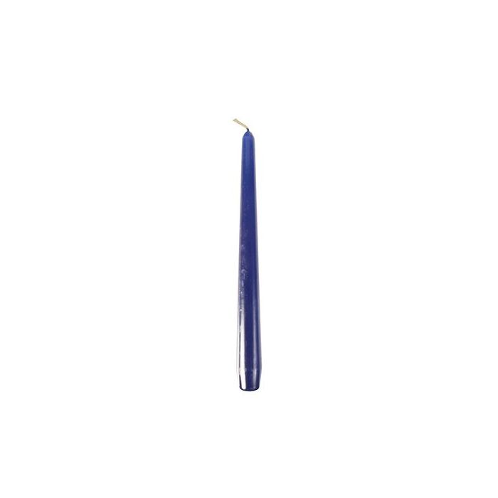 Świece stożkowe 25 cm ciemno niebieskie średnica 2,2 cm op. 50 sztuk