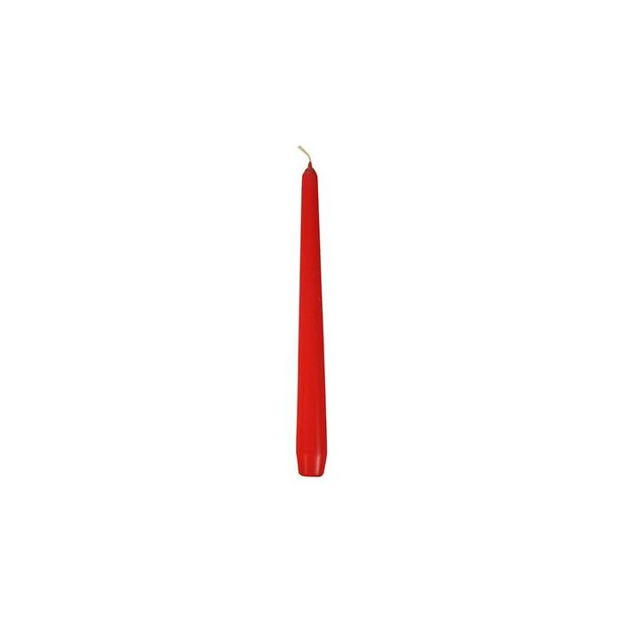 Candle cone 25 cm red, diameter 2.2 cm, 50 pieces