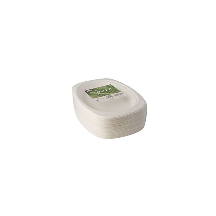 Reed sugar bowl oval 23cm, white 23x16x2 PURE op. 50 pieces