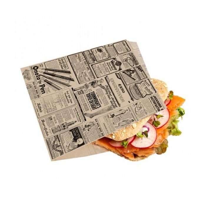 TIMES kraft torebka burger/kebab 16x16,5cm, tłuszczoodporny pergamin, op. 500 sztuk