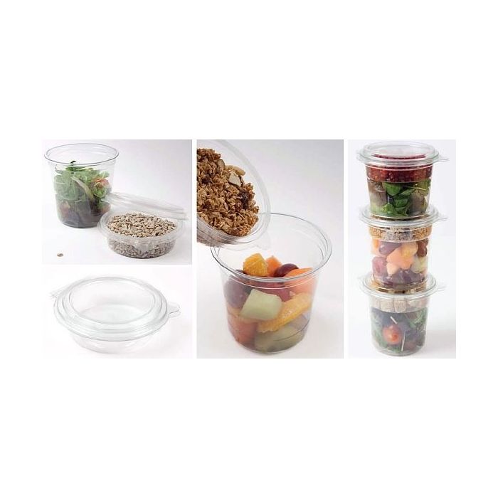 Salads cup, desserts cup, lunch TOPPER 400ml DELIPOT Diameter 101xh.76mm, 800 pieces