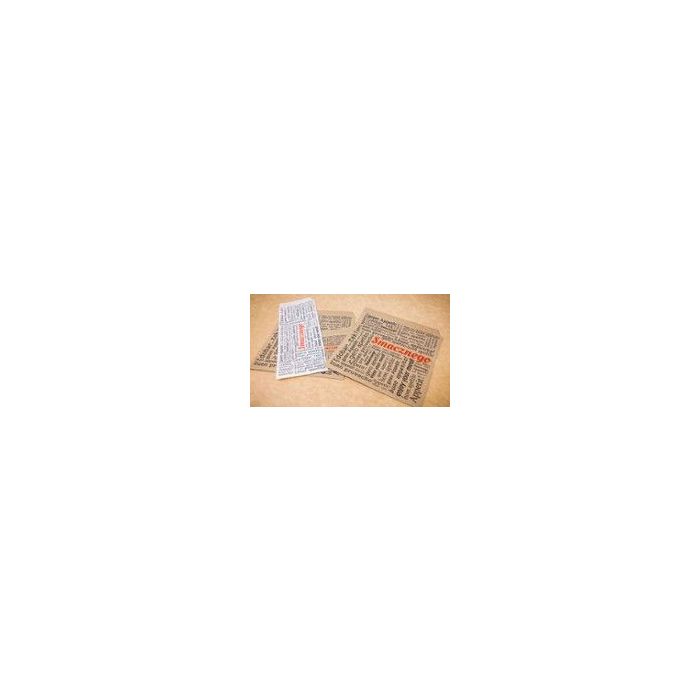 Paper bag for chips 140x100mm Enjoy your meal", large Eco brown, 200 pieces"
