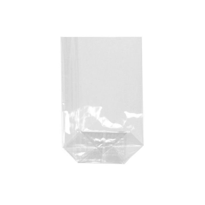 Decorative PP crossbody bags 10x3.5x15cm crystal clear, 300 pieces
