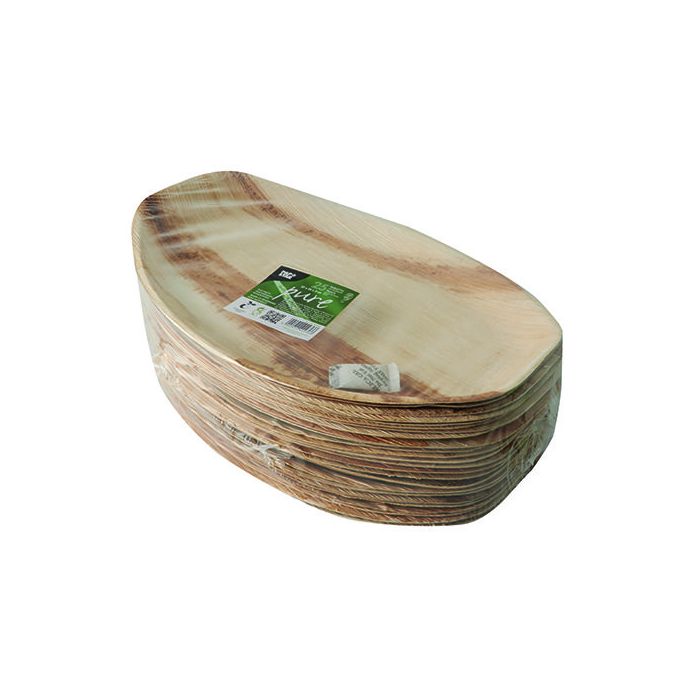 Palm leaf tray oval 37x25x3cm, pkg. 25 pieces