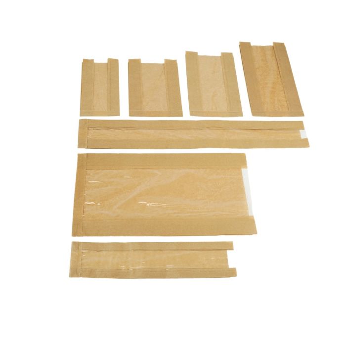 Brown bag with window 340x100x60 K-P, 1000 pieces