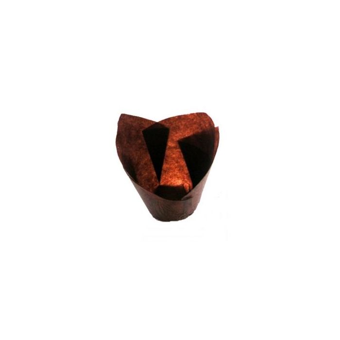 Baking cups Tulip brown,  200 pcs, size 50mm x h85mm