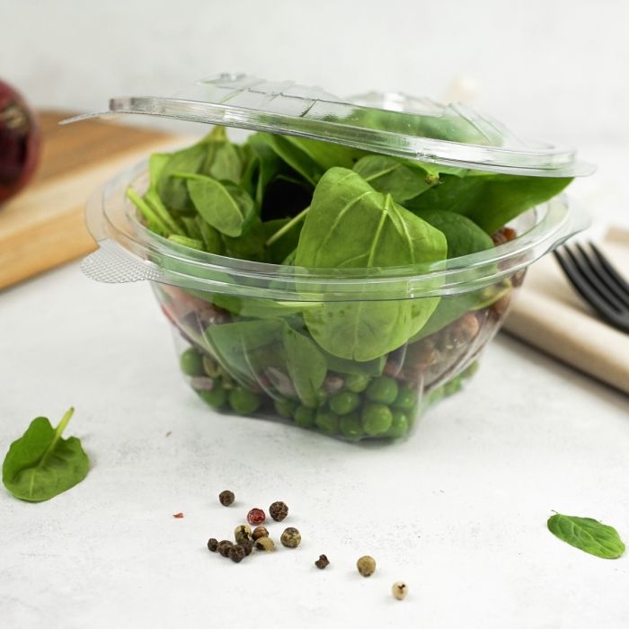 Salad bowl PET V 82 round with lid 375 ml, 75 pieces