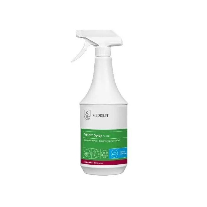 MEDISEPT Velox Spray Neutral 1L - spray do mycia i dezynfekcji powierzchni