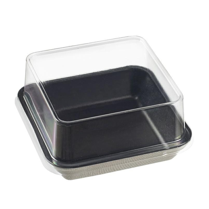 Kanopee transparent sushi lid RPET 103x103x35 mm 100 pcs