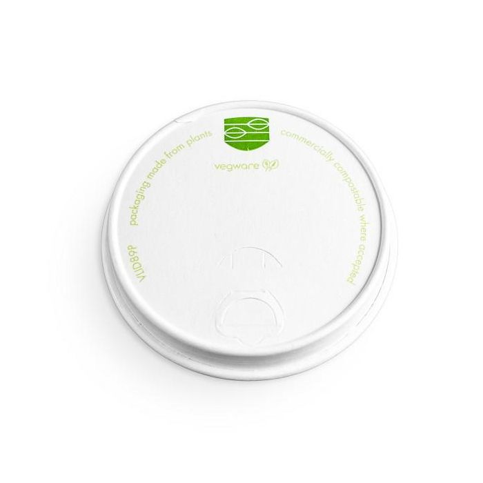 Lid 90mm PAP for cups, white, 50 pcs (c/20) 300-500ml
