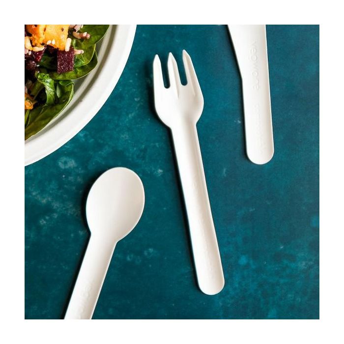 White fork 50pcs. PAPER (k/20)