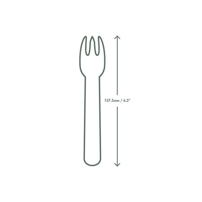 White fork 50pcs. PAPER (k/20)