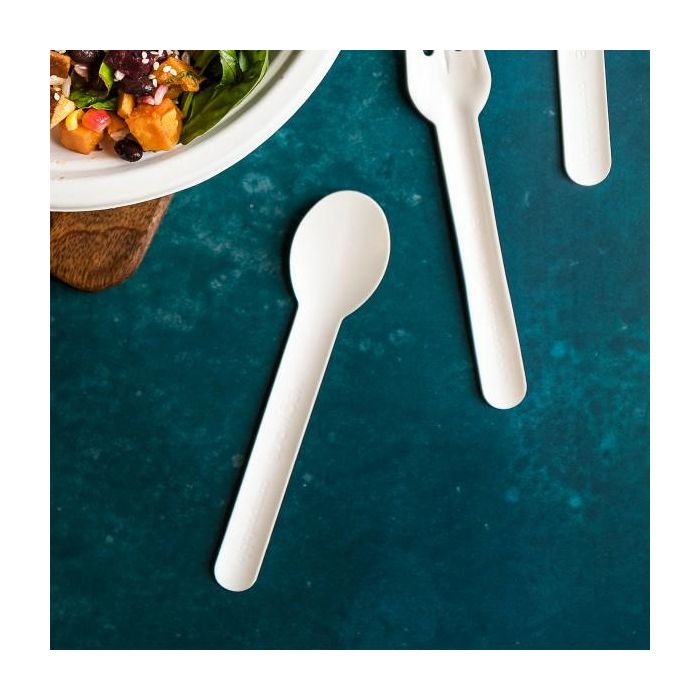 Paper spoon 15.75cm white, 50pcs.  (k/20)