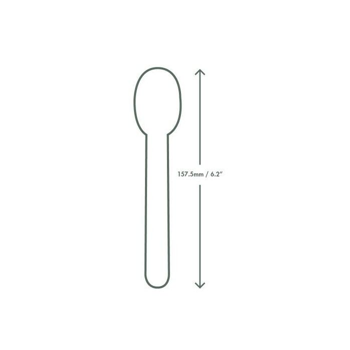 Paper spoon 15.75cm white, 50pcs.  (k/20)