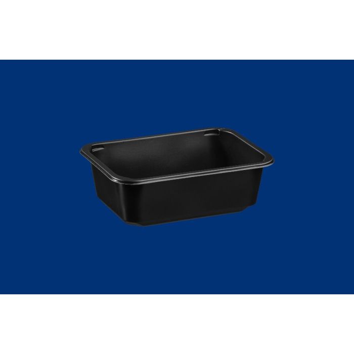 Lunch container for welding W1/603D, small unsplit, black, 187x137x60mm, price per pack 640pcs