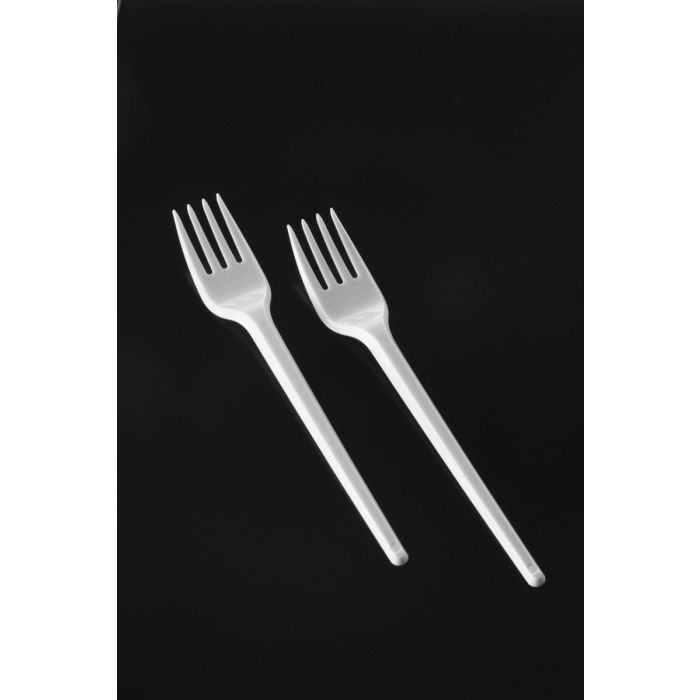 Reusable fork PS S+ white a.100 pcs.