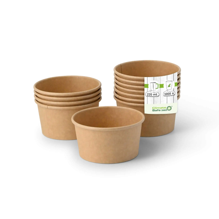 Miseczka PAP/DSP fi.92mm do lodów 180ml kraft op.50szt. (k/20)