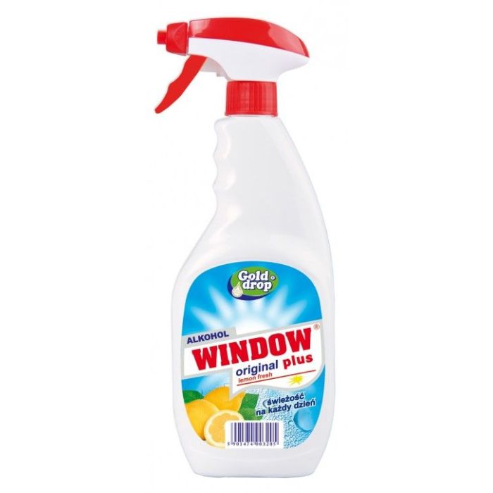Płyn do mycia szyb i luster WINDOW PLUS Lemon fresh 750ml z rozpylaczem