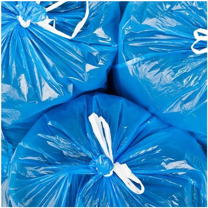 Worki na odpady LDPE 120l z taśmą niebieskie rol. 10 sztuk