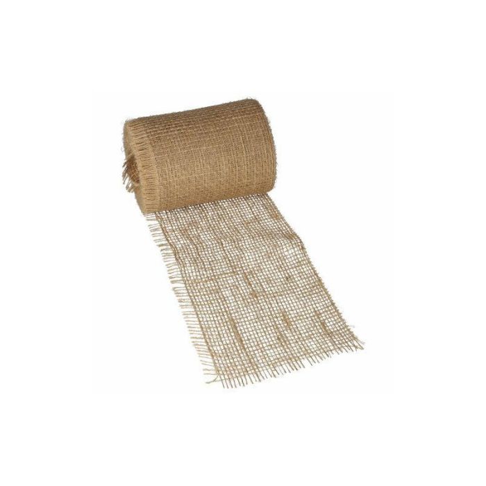 Jute ribbon on roll 10m x 15cm, natural color