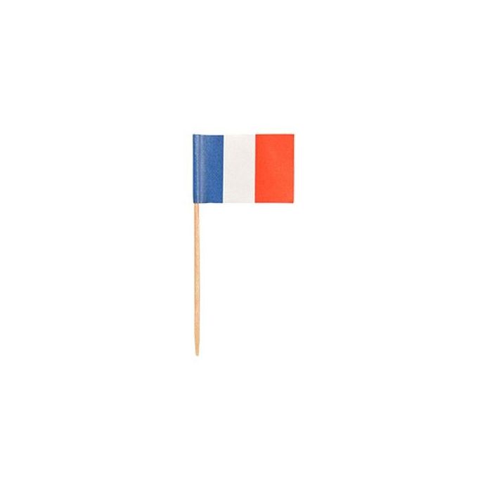 Banquet toothpicks French flag 8 cm, 500 pieces