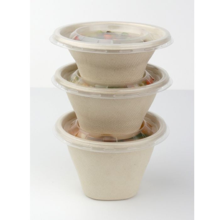BePulp round bowl, 500ml, diameter 130xh.90mm, plant pulp, 100 pieces