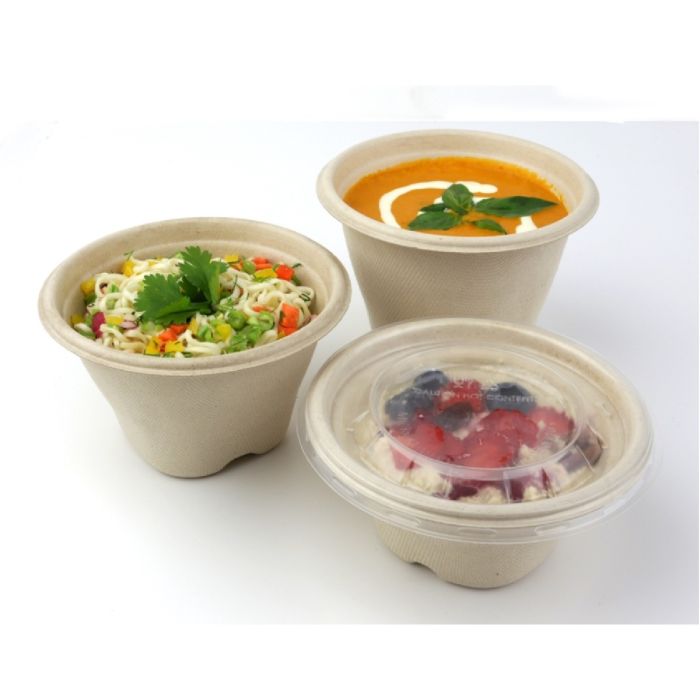 BePulp round bowl, 500ml, diameter 130xh.90mm, plant pulp, 100 pieces