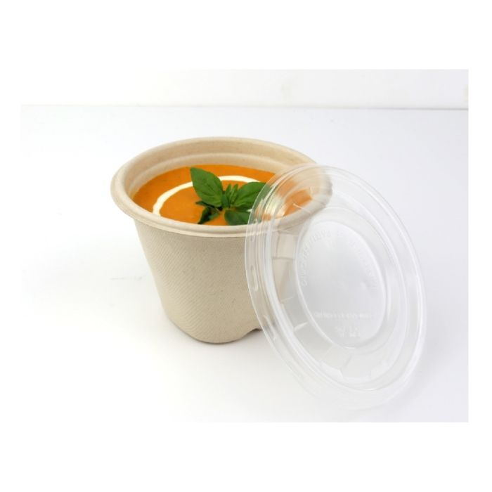 BePulp round bowl, 500ml, diameter 130xh.90mm, plant pulp, 100 pieces