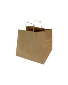 Torba kloc. 365x330x320 BRĄZOWA 90g ucho skręcane, PIZZA BAG