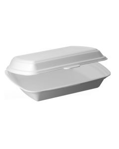 Lunch container styrofoam (menubox) undivided, producer Pack Klaipėda, price per 125pcs