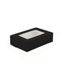SUSHI box 19x13x5cm op.50szt. czarny OP-05
