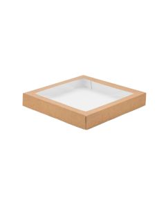 Sushi box kartonowy kraft z okienkiem 320x320x50 mm 50 szt. OP-36