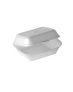Styrofoam container HAMBURGER LARGE Q 155x140x80mm HB6, 125 pieces