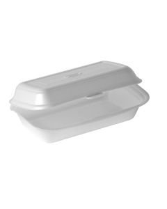 Styrofoam container SMALL LUNCH HAMBURGER Q Pack Klaipeda white, 125 pieces