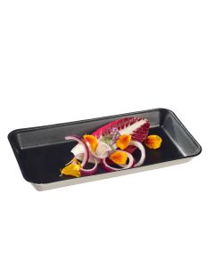 Kanopee tacka sushi czarna 200x100x20 mm 50 szt.