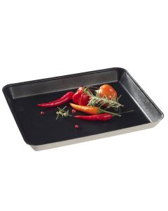 Tacka sushi Kanopee z trzciny cukrowej czarna 200x150x20 mm 50 szt.