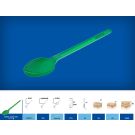 Spoon COLOR green, price per package 20pcs